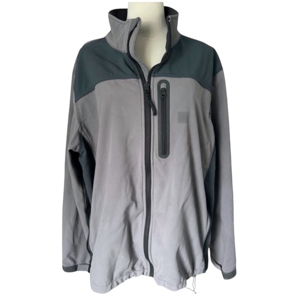 Carhartt Fleece Lined Soft Shell Winter Coat Jacket Gray Colorblock Gorpcore XL - Picture 2 of 16